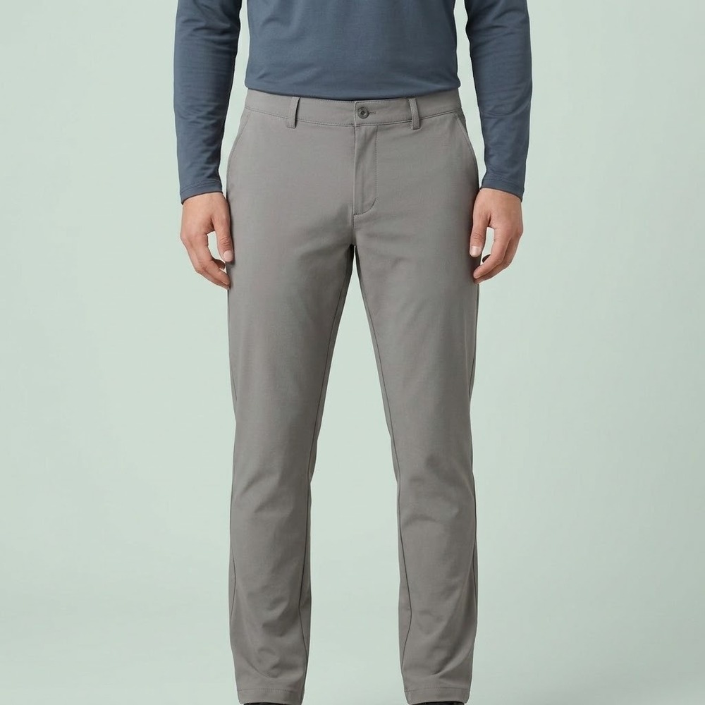 Greg Norman Men's Golf Pants Gray PlayDry Stretch Performance 36x32